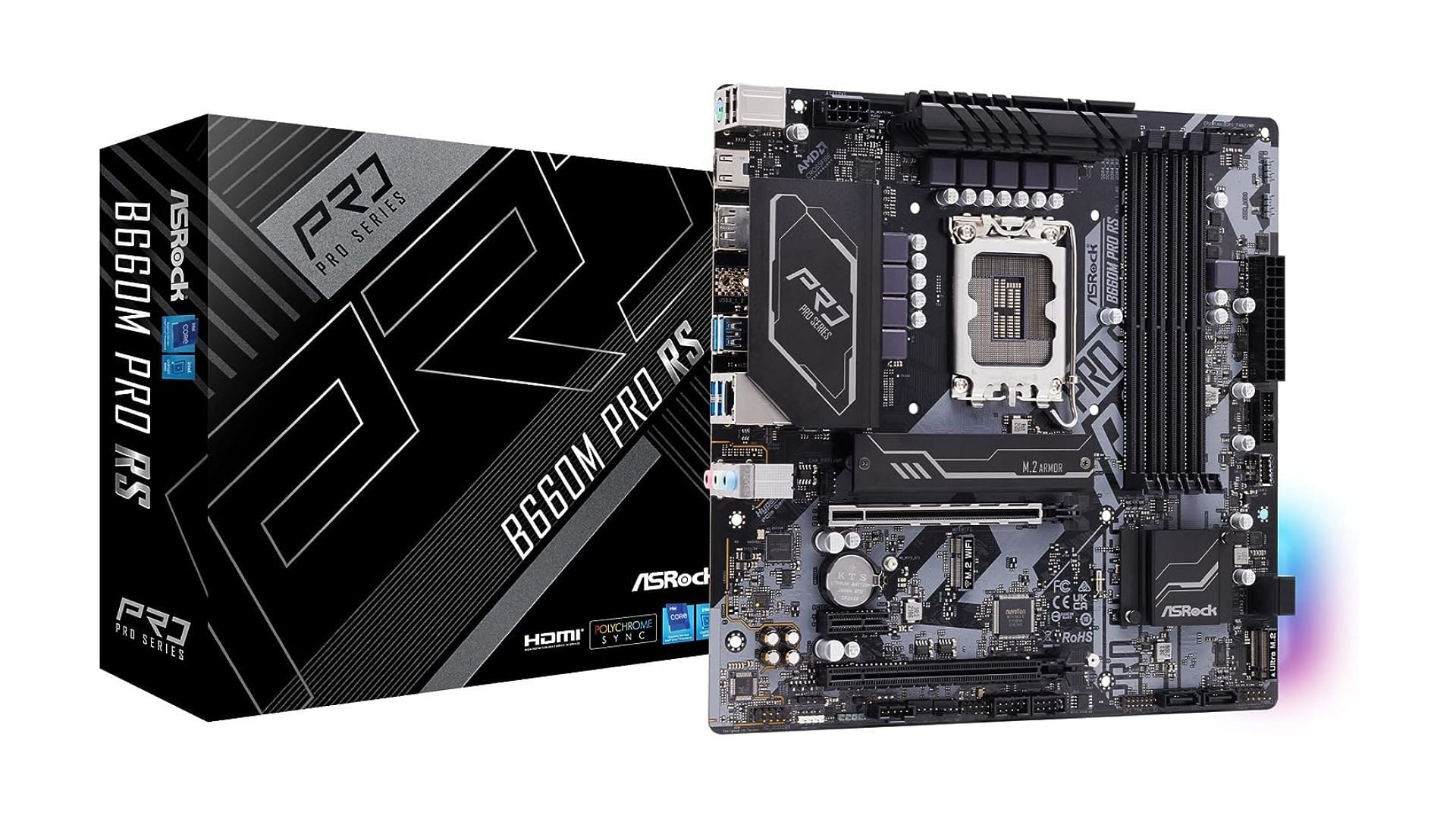 The ASRock B660M Pro RS is a budget motherboard for the 14400 (Image via Amazon)