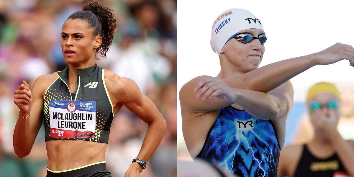 Sydney McLaughlin-Levrone and Katie Ledecky will compete in 400m hurdles and 800m freestyle events at the 2024 Paris Olympics. (Both images by Getty)