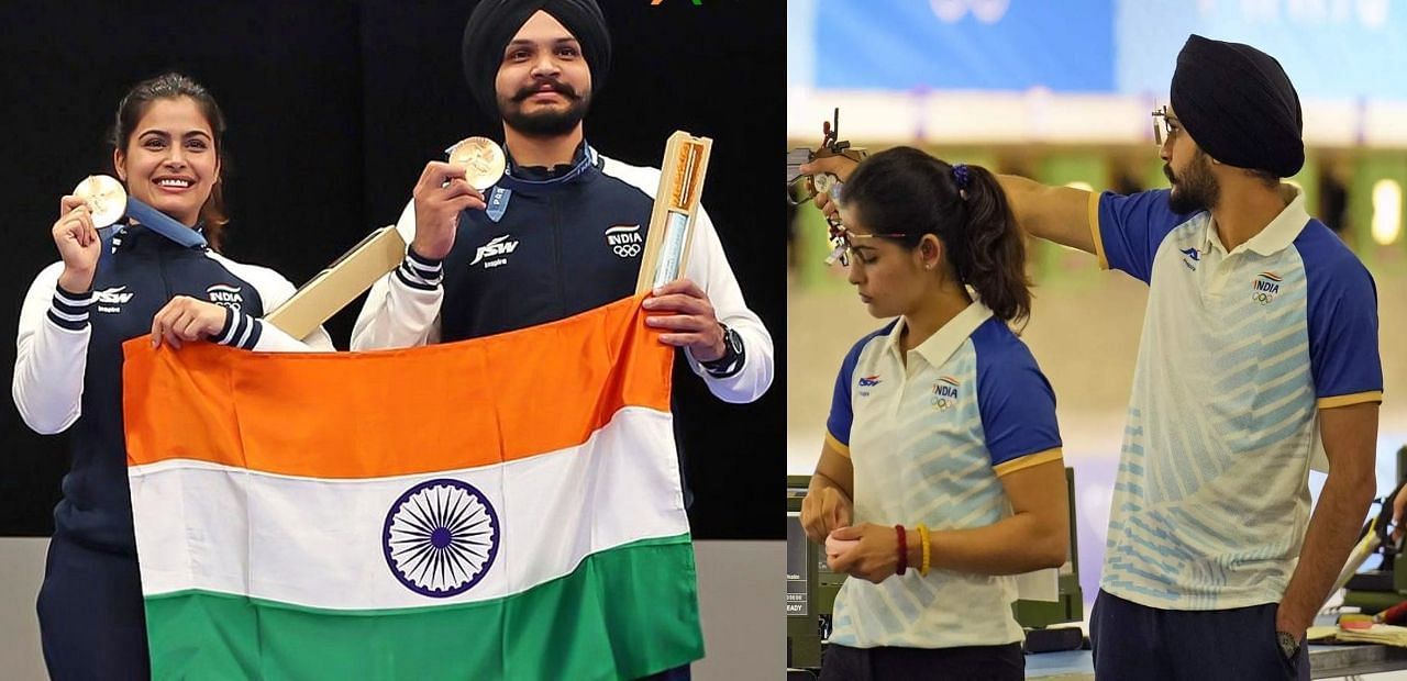 Sarabjot Singh Manu Bhaker Paris Olympics 2024 Bronze Medal Shooting