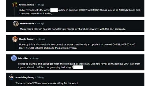 A collage of a few comments on Boss-fight601's post (Image via Reddit)