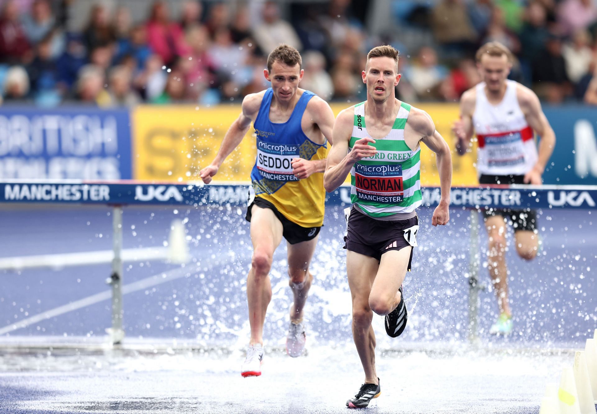 Phil Norman in action at the UK Athletics Championship in Manchester