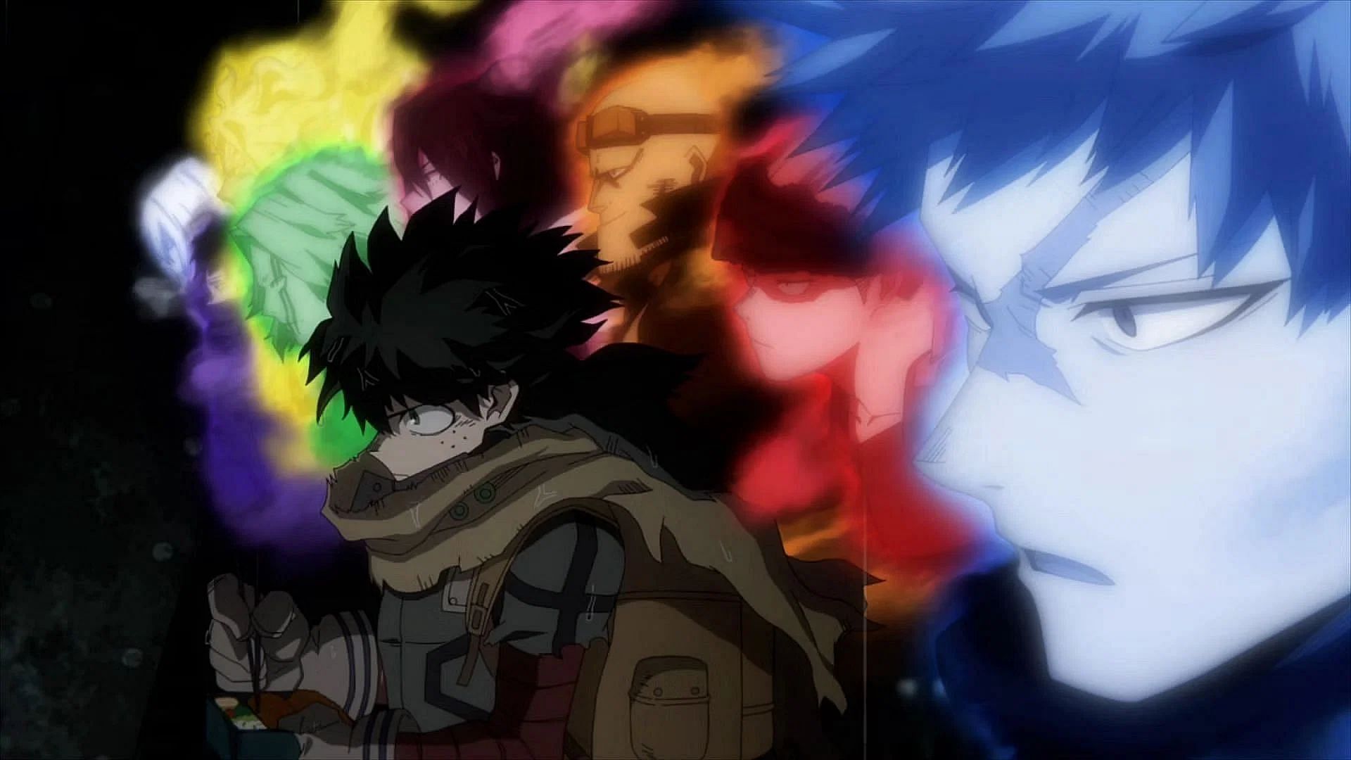 Deku and the previous users of One For All (image via Bones)