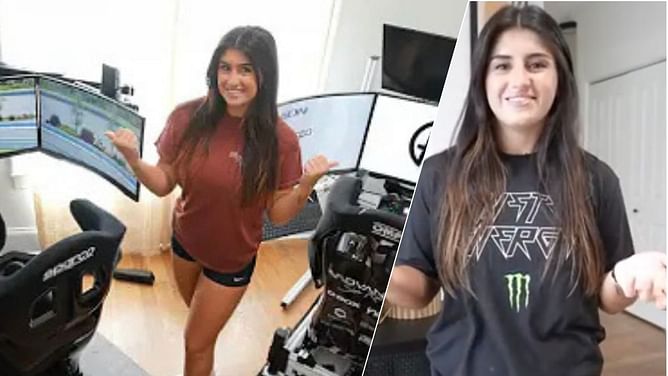 "I'm shocked how wide it is": Hailie Deegan amazed by new sim rig purchase after AM Racing exit