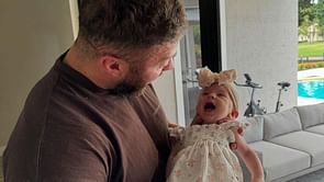 Chris Bumstead shares adorable picture of 3-month-old daughter lifting weights