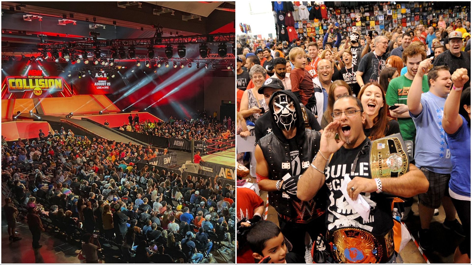 AEW Collision taping live in Arlington, Wrestling fans attend convention