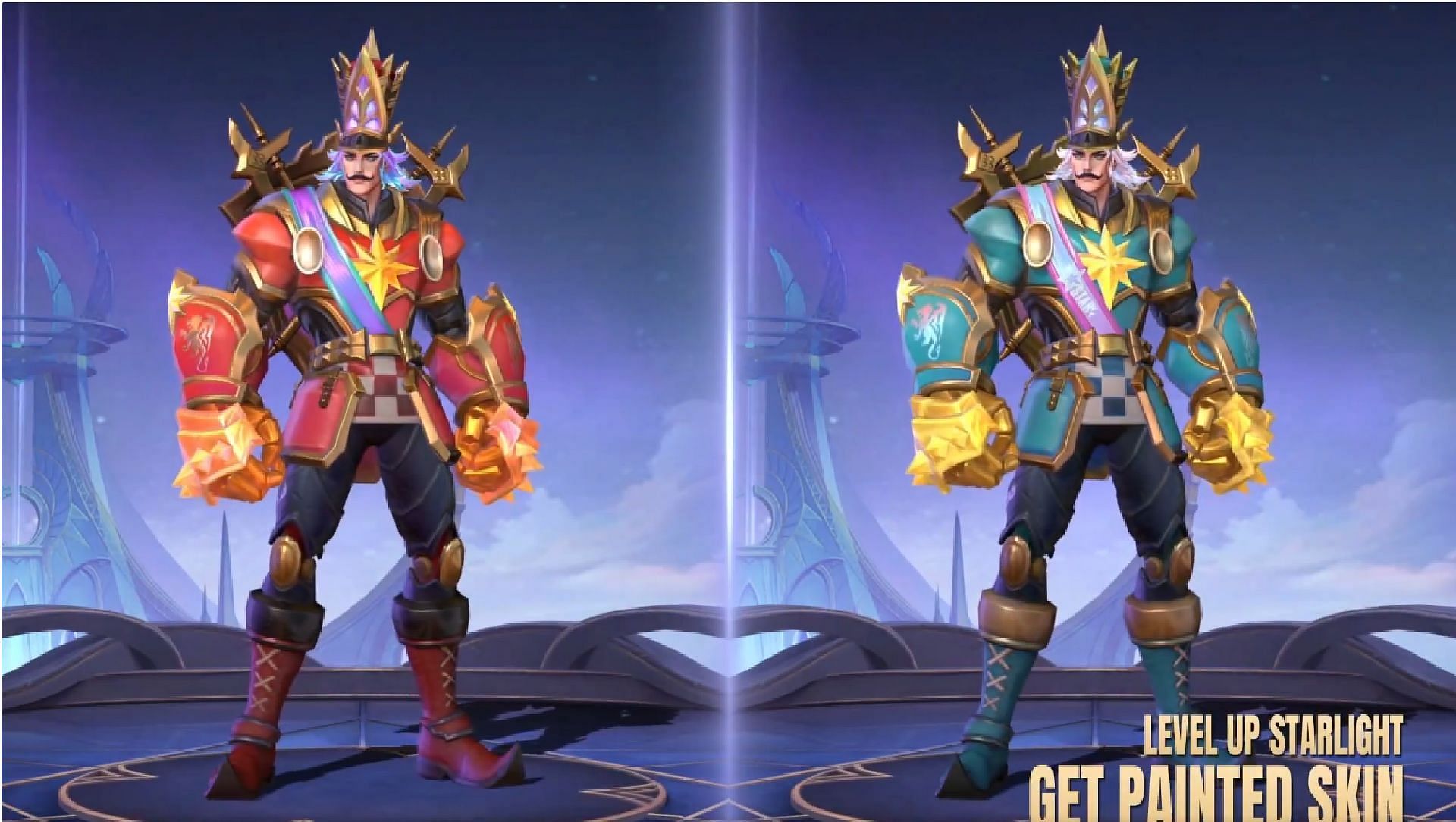 There are two variations of the &quot;Nutcracker Monarch&quot; skin (Image via Moonton Games)