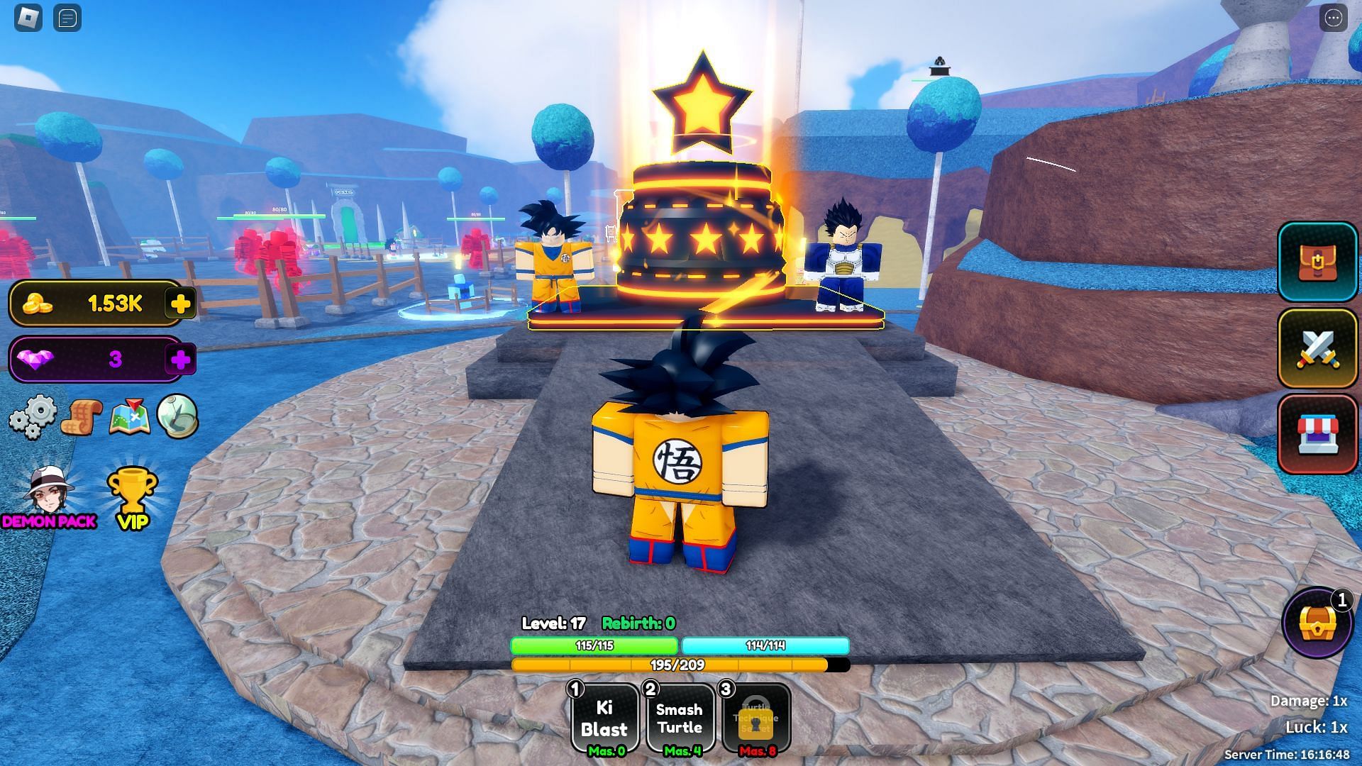 You can obtain new characters in Anime Collide by summoning them (Image via Roblox)