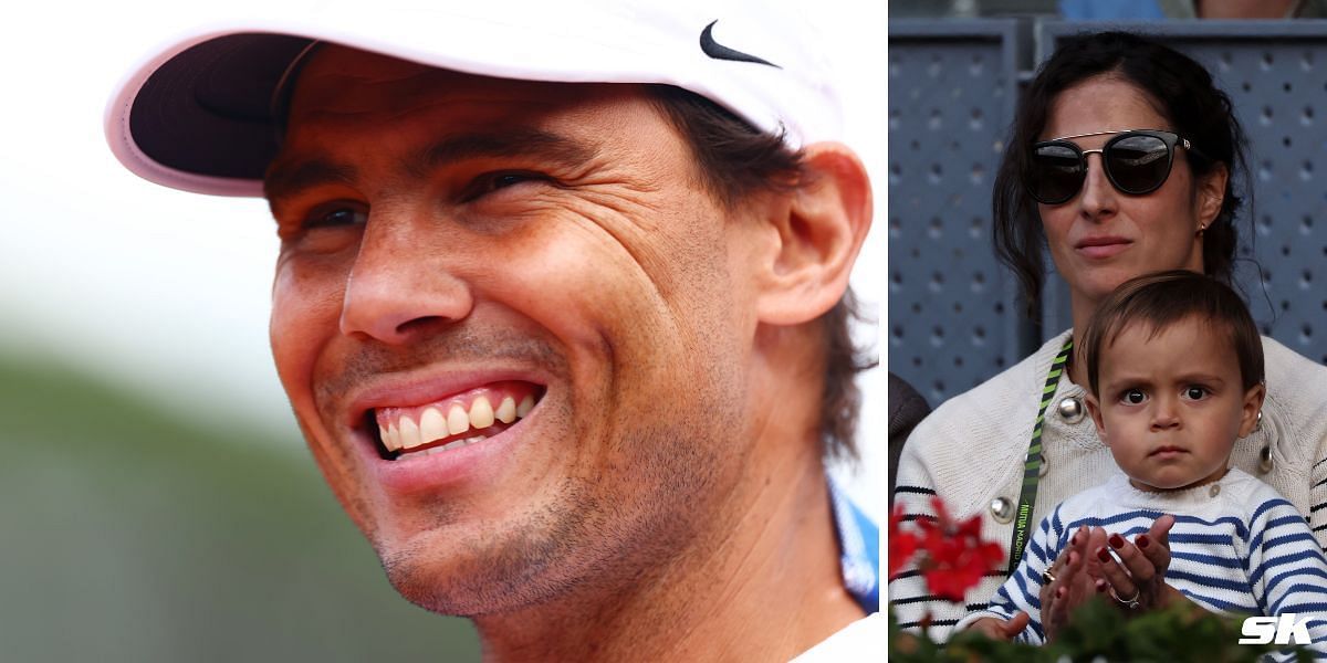 Rafael Nadal(L), his son and wife (Source: GETTY)