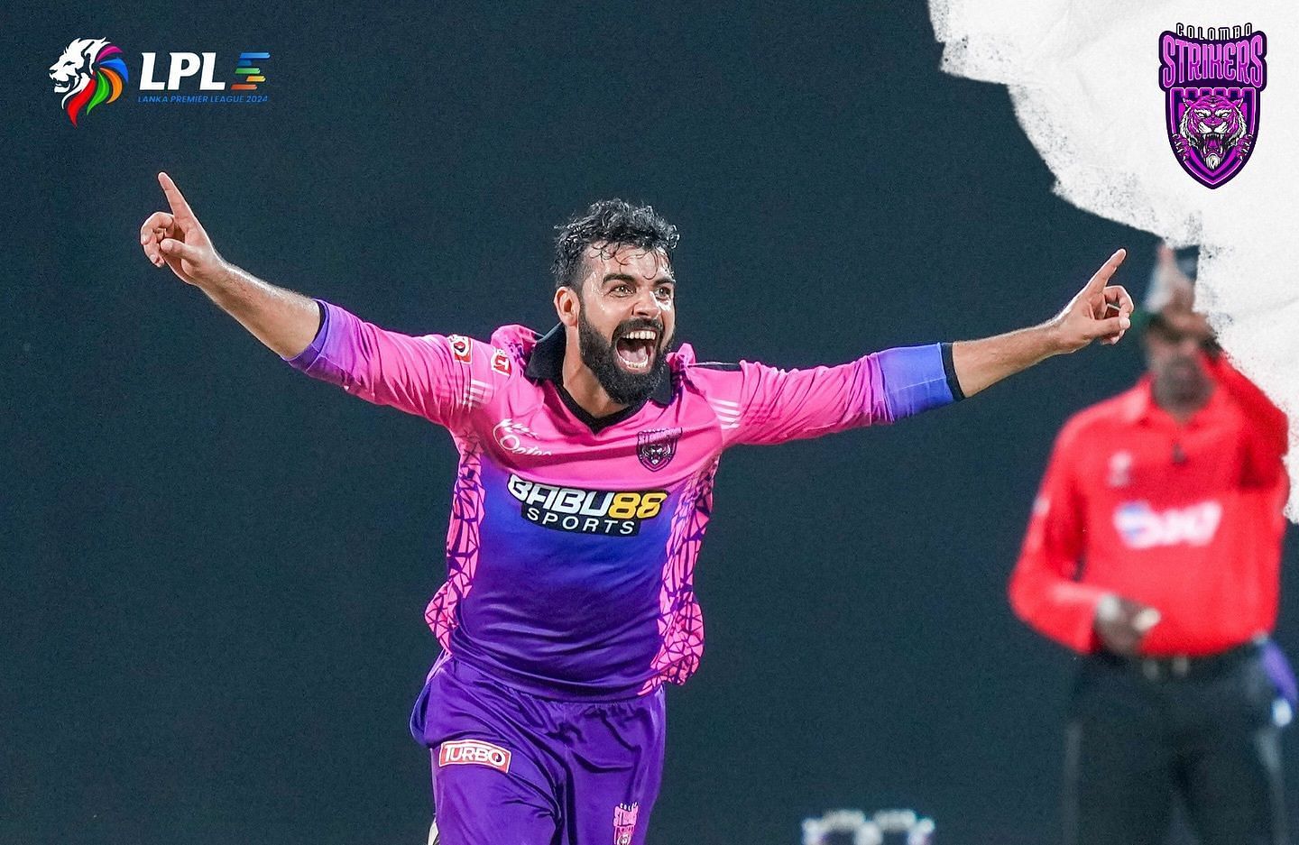 Shadab Khan shines with hat-trick for Colombo Strikers against Kandy Falcons (Image via Instagram/@colombostrikers)