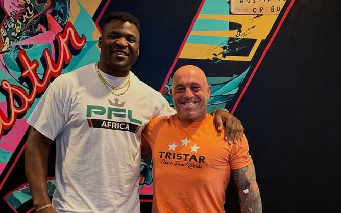 Top UFC featherweight shares three-word reaction as Joe Rogan catches up with Francis Ngannou for "some treatments"