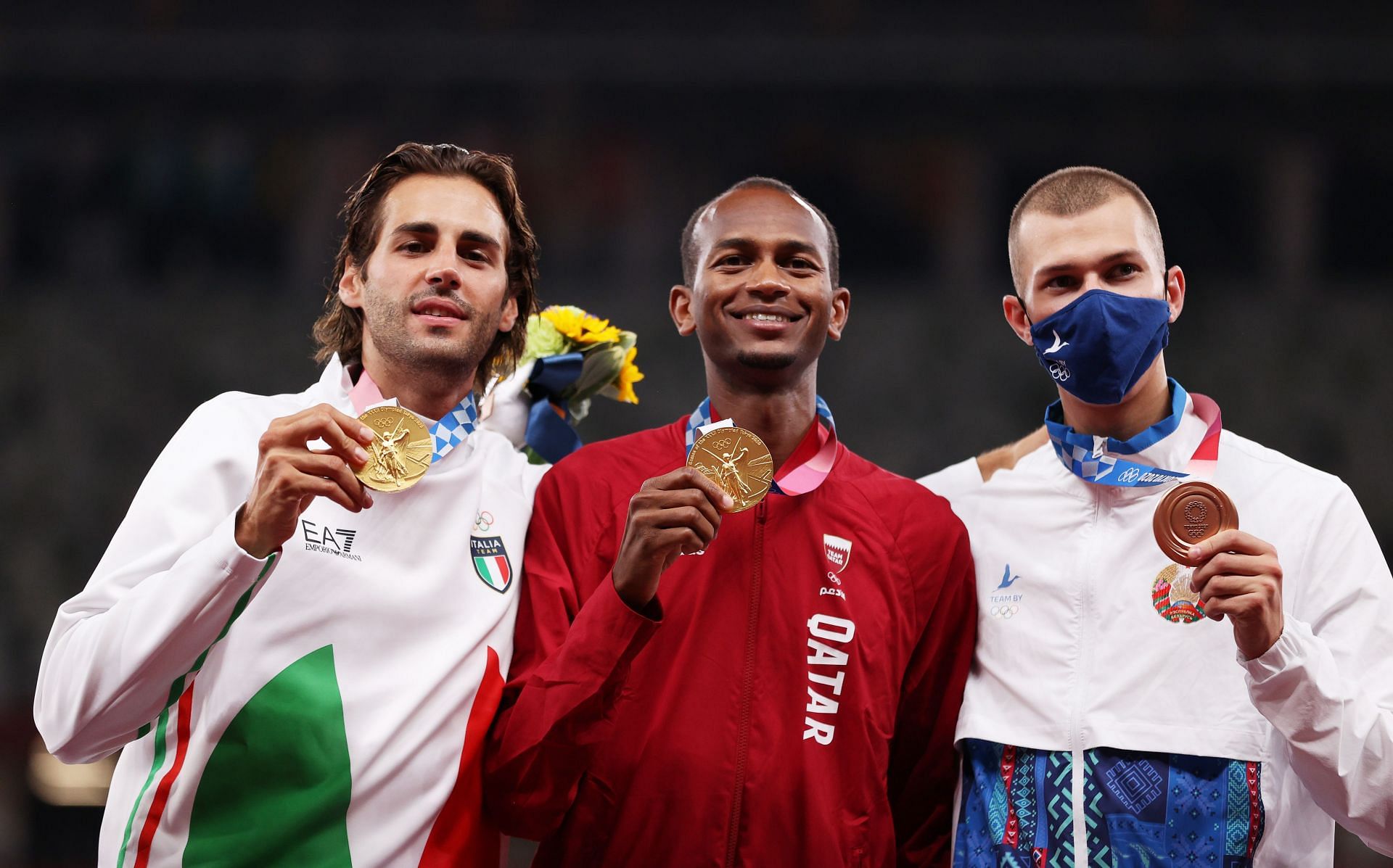 The medalists of Men&#039;s High Jump at Tokyo Olympics [Image Source: Getty]