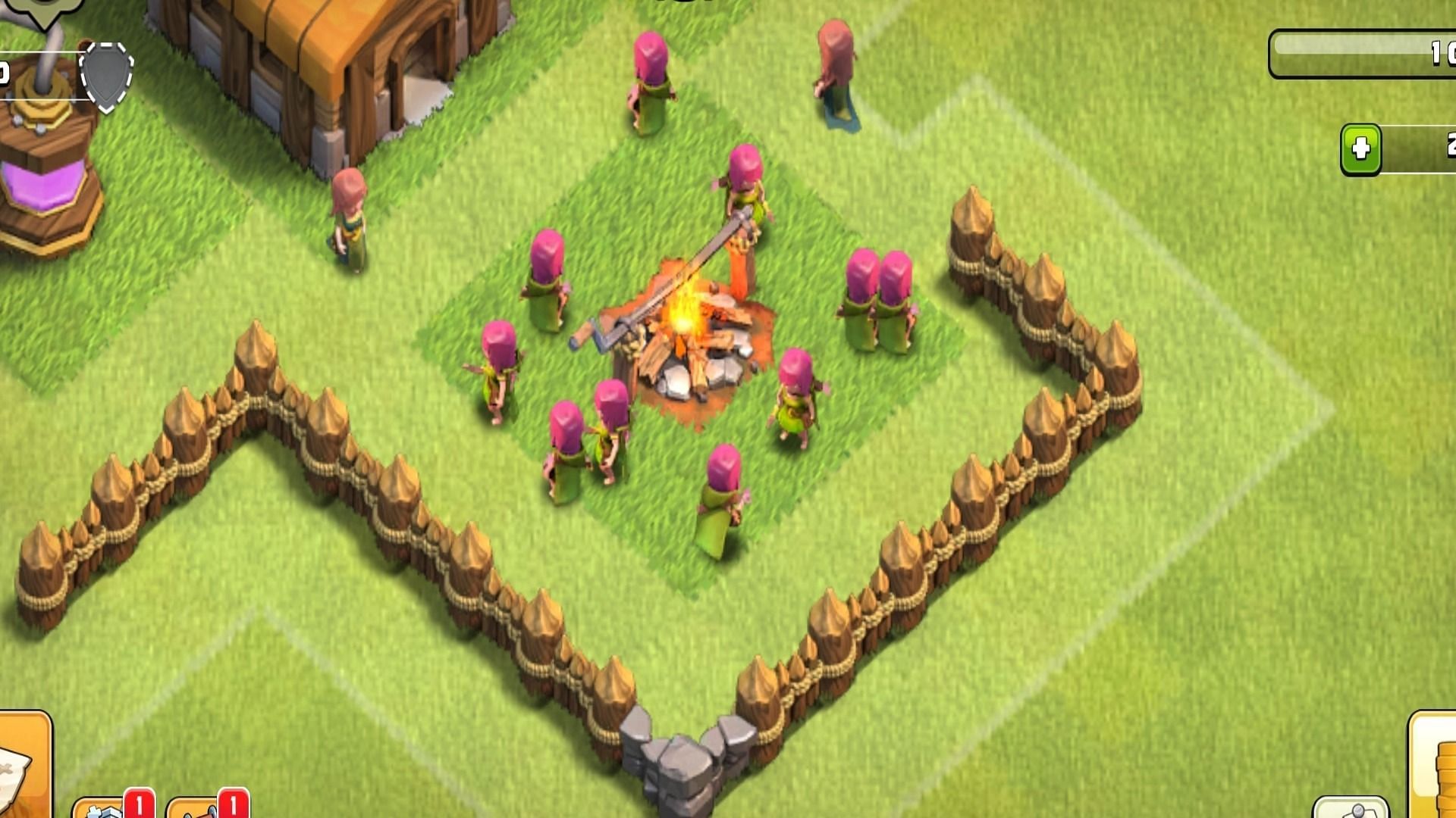 Archers hanging around the army camp (Image via Supercell)