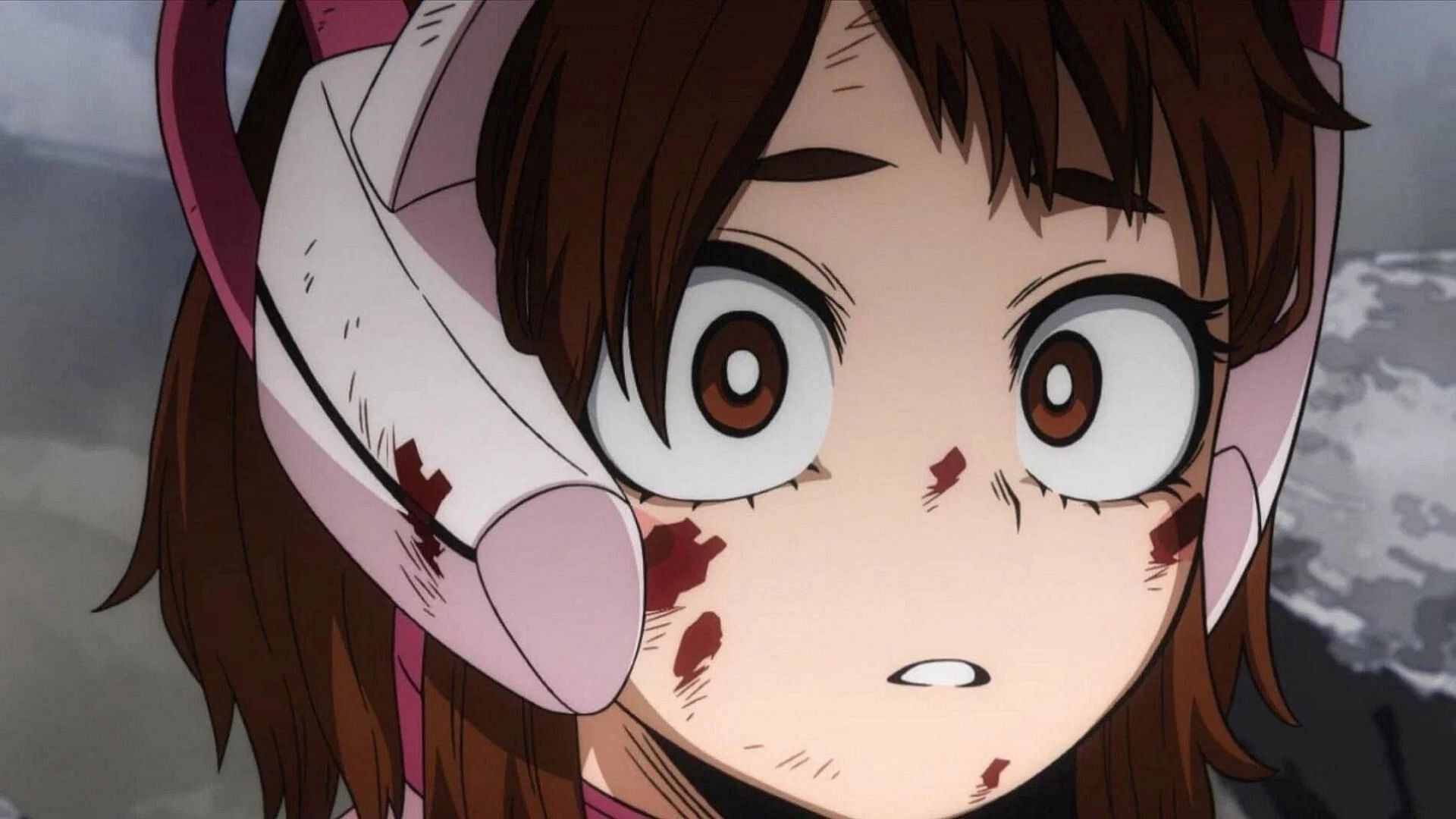 Uraraka as shown in the anime (Image via Bones)