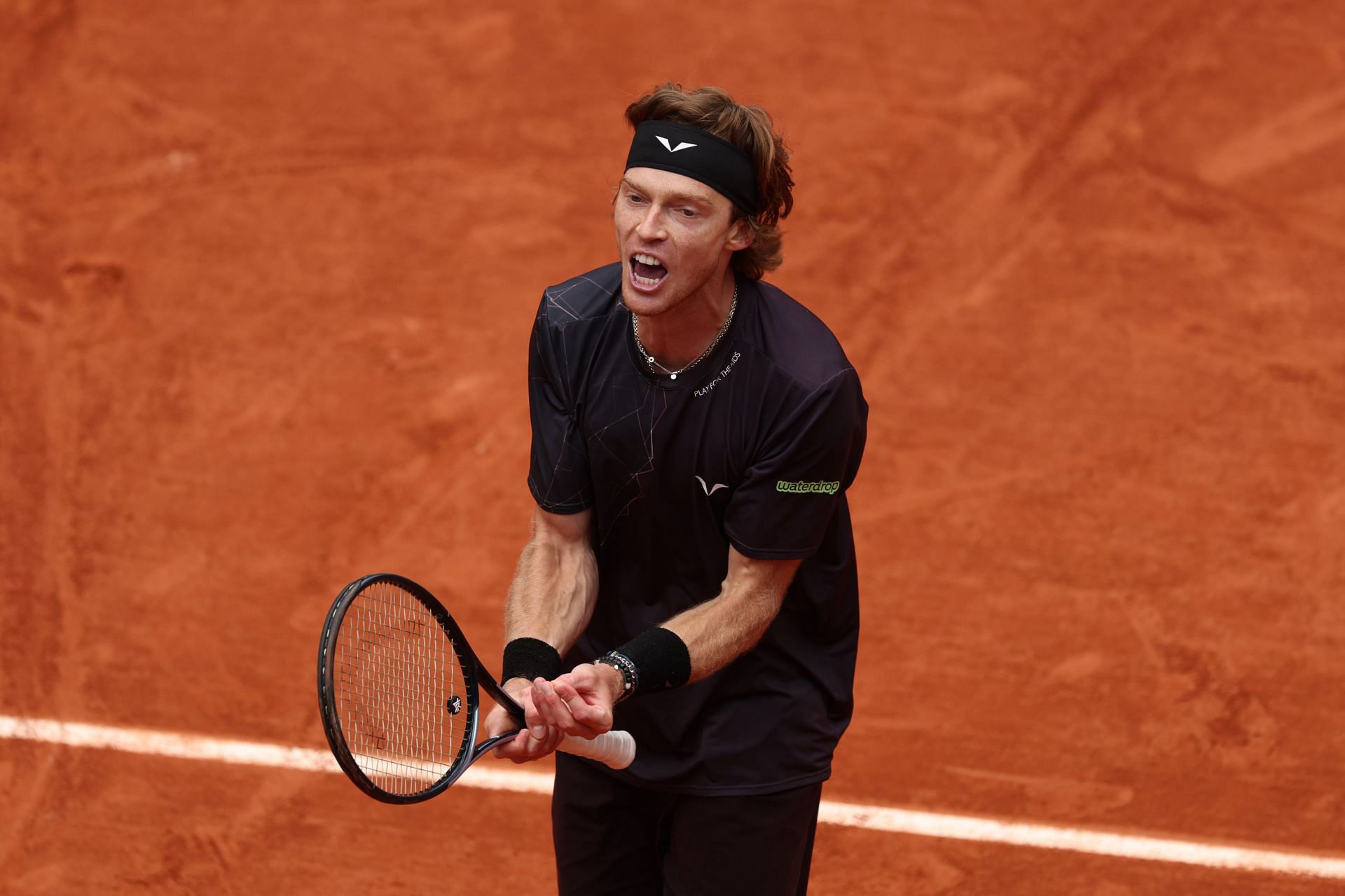 Andrey Rublev at the 2024 French Open