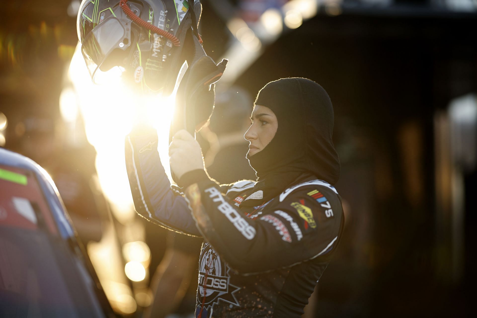 Hailie Deegan at the NASCAR Craftsman Truck Series Craftsman 150 - Practice