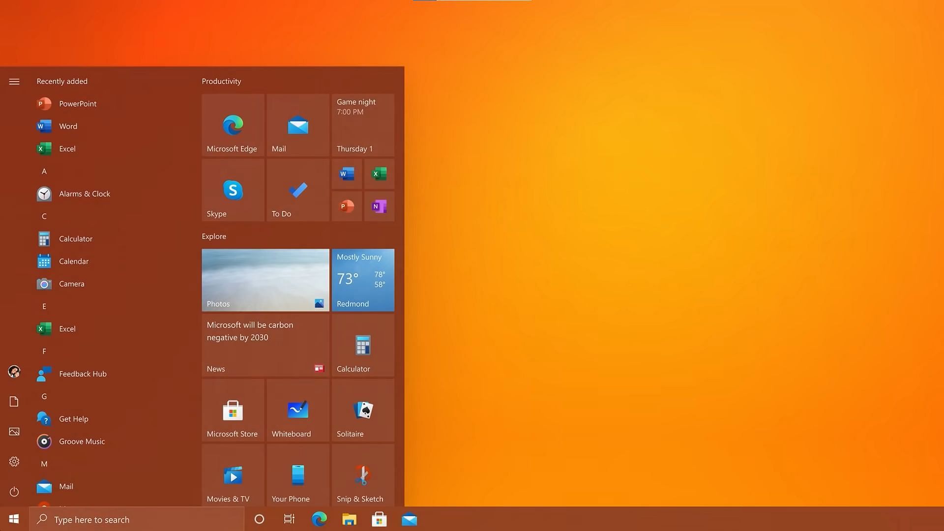 Windows 10 with its classic user interface (Image via Microsoft)