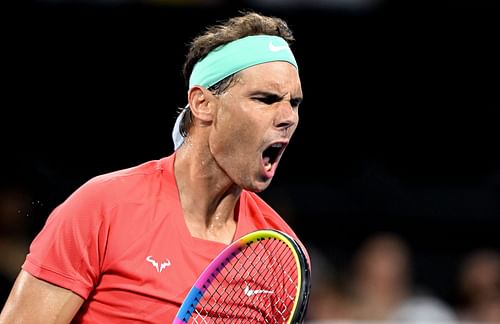 Rafael Nadal during 2024 Brisbane International