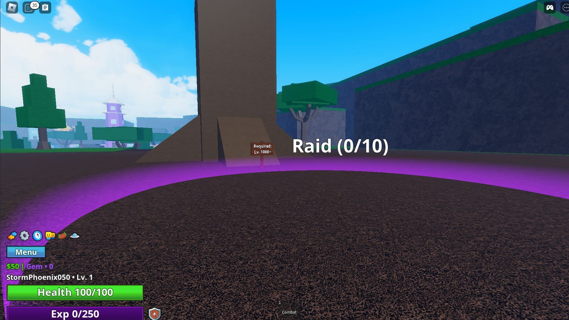 You must have the required level to join a raid (Image via Roblox)