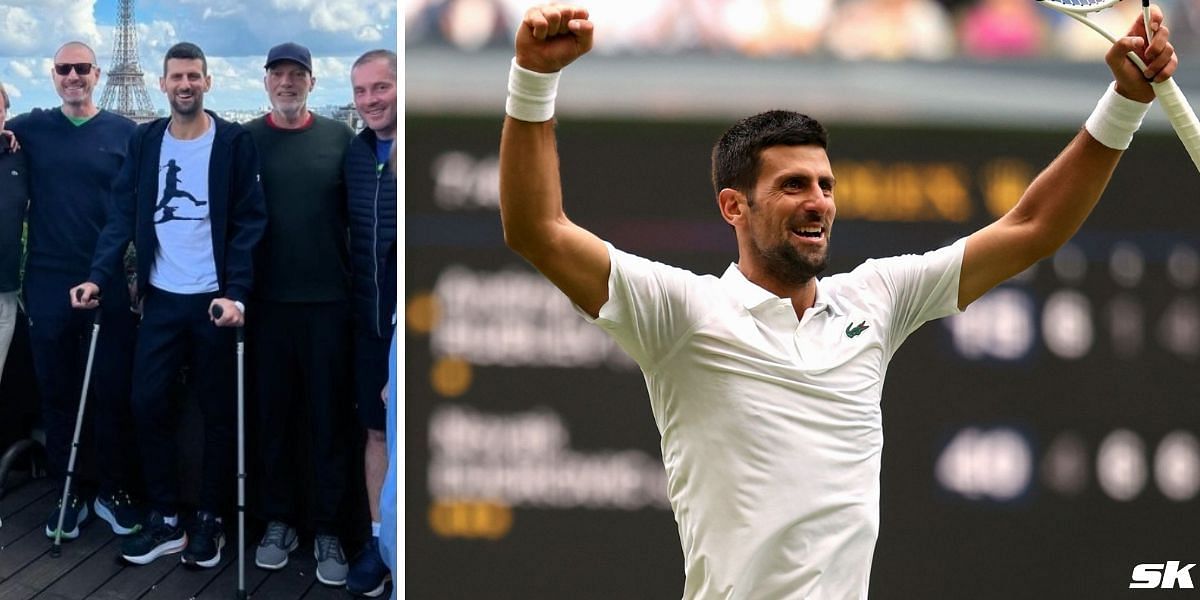 Novak Djokovic on his incredible journey from crutches to Wimbledon final (Source: Getty/Djokovic Instagram)