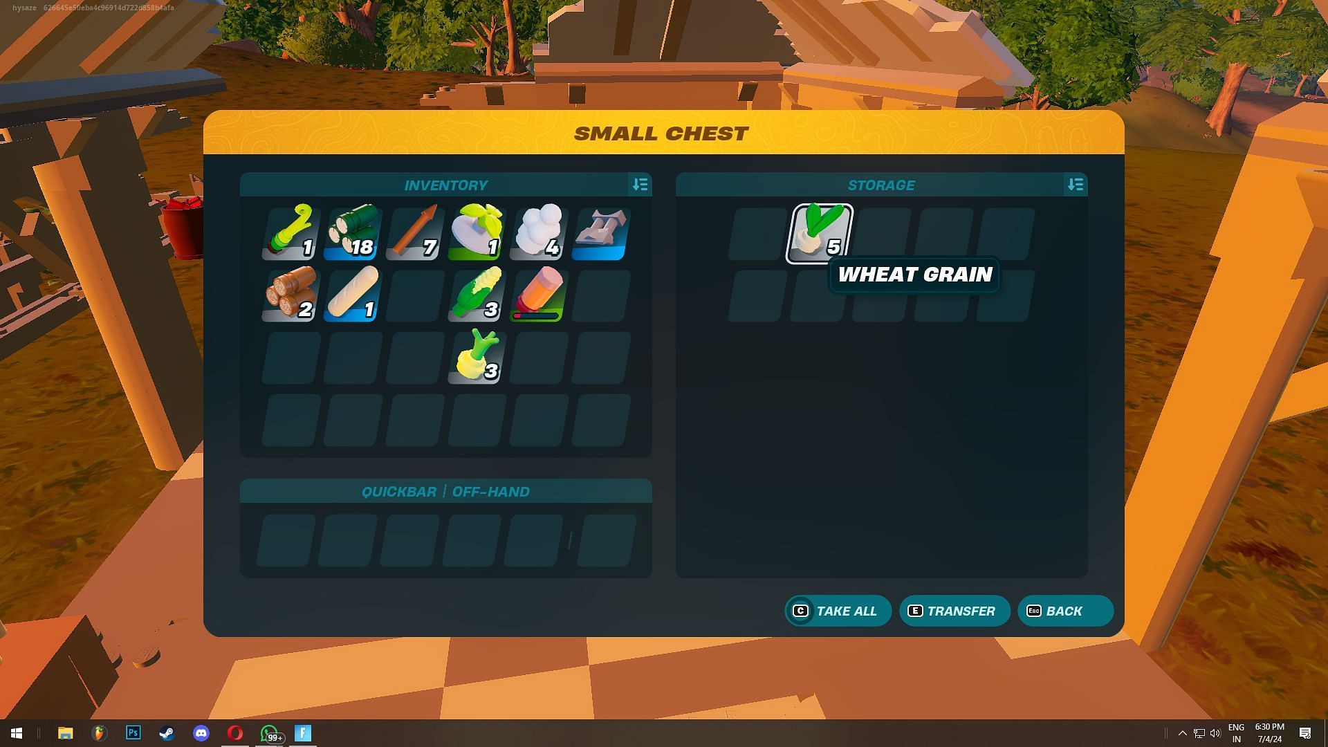 Wheat Grain found in Chest (Image via Epic Games)