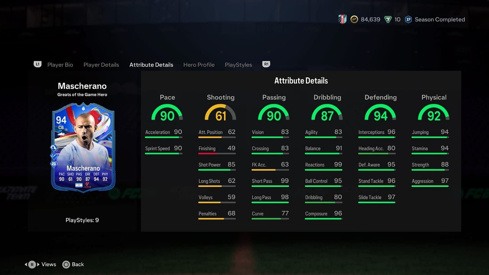 The card has amazing stats (Image via EA Sports)