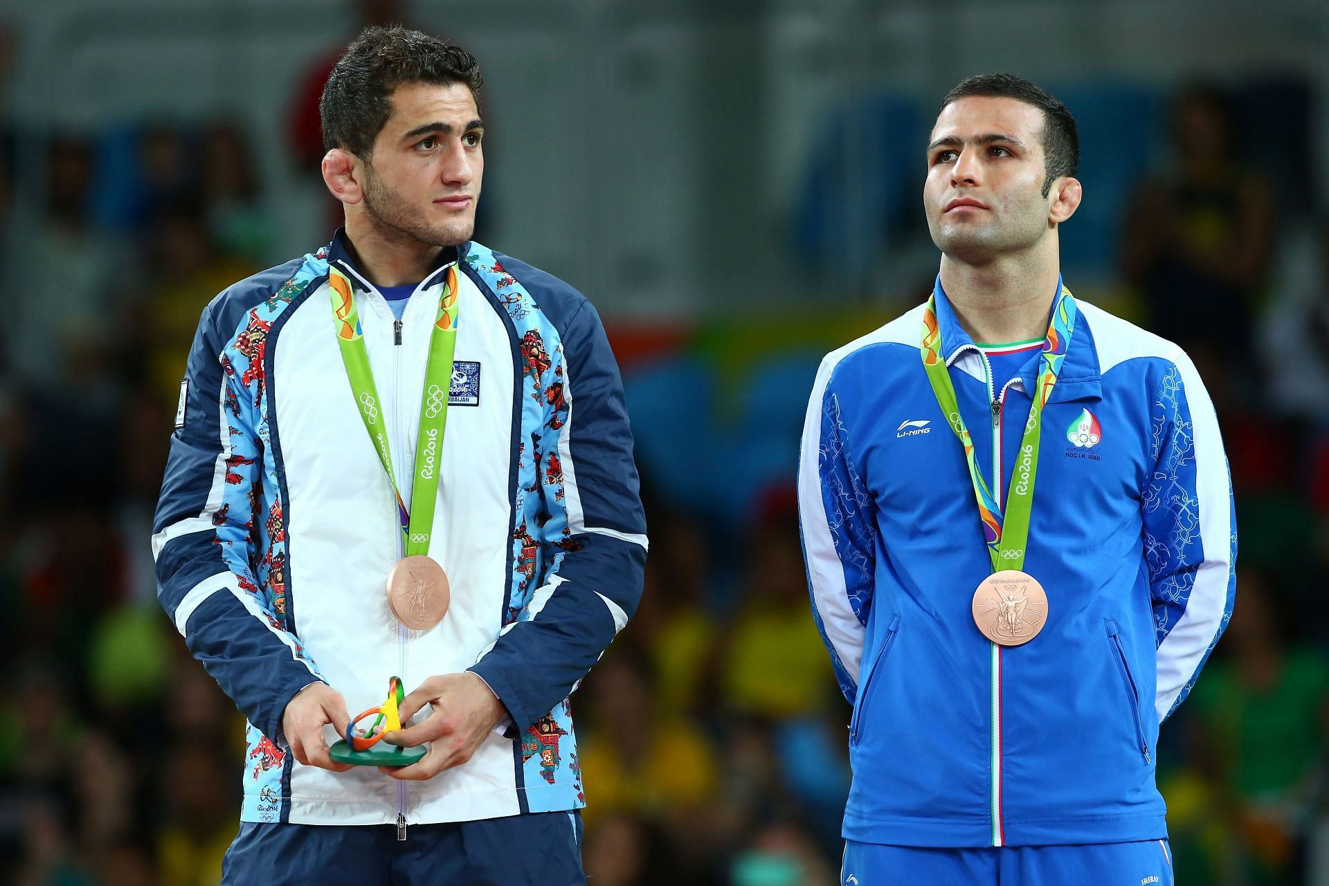 Haji Aliyev [L] with the bronze medal at Rio Olympics [Image Source : Getty]