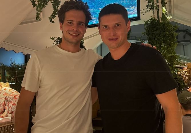 In Photos: Rangers' Igor Shesterkin meets up with former Golden Knights forward Vadim Shipachyov