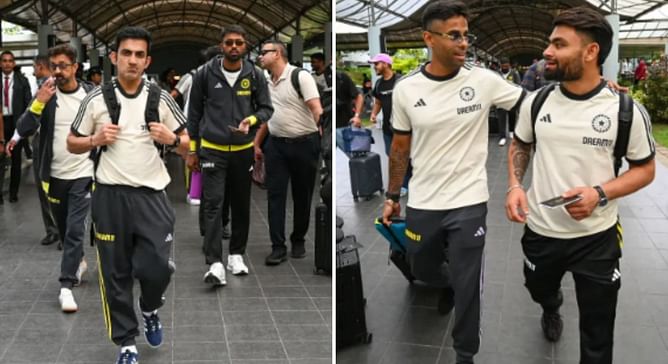 [In Pictures] Team India arrive in Sri Lanka for 3 T20Is and as many ODIs
