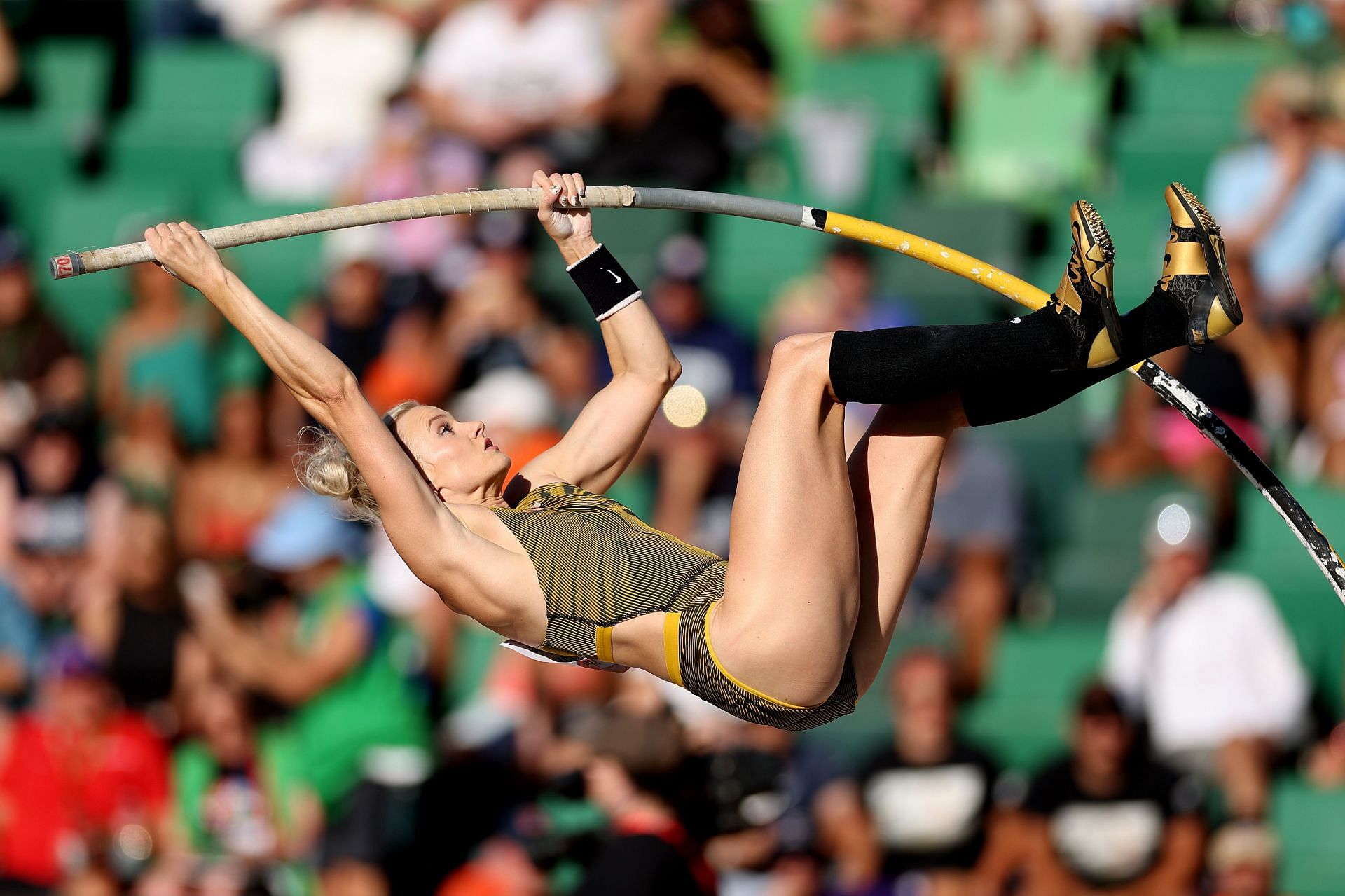 Katie Moon competing during the U.S. Olympic Track and Field Trials (image source: Getty)