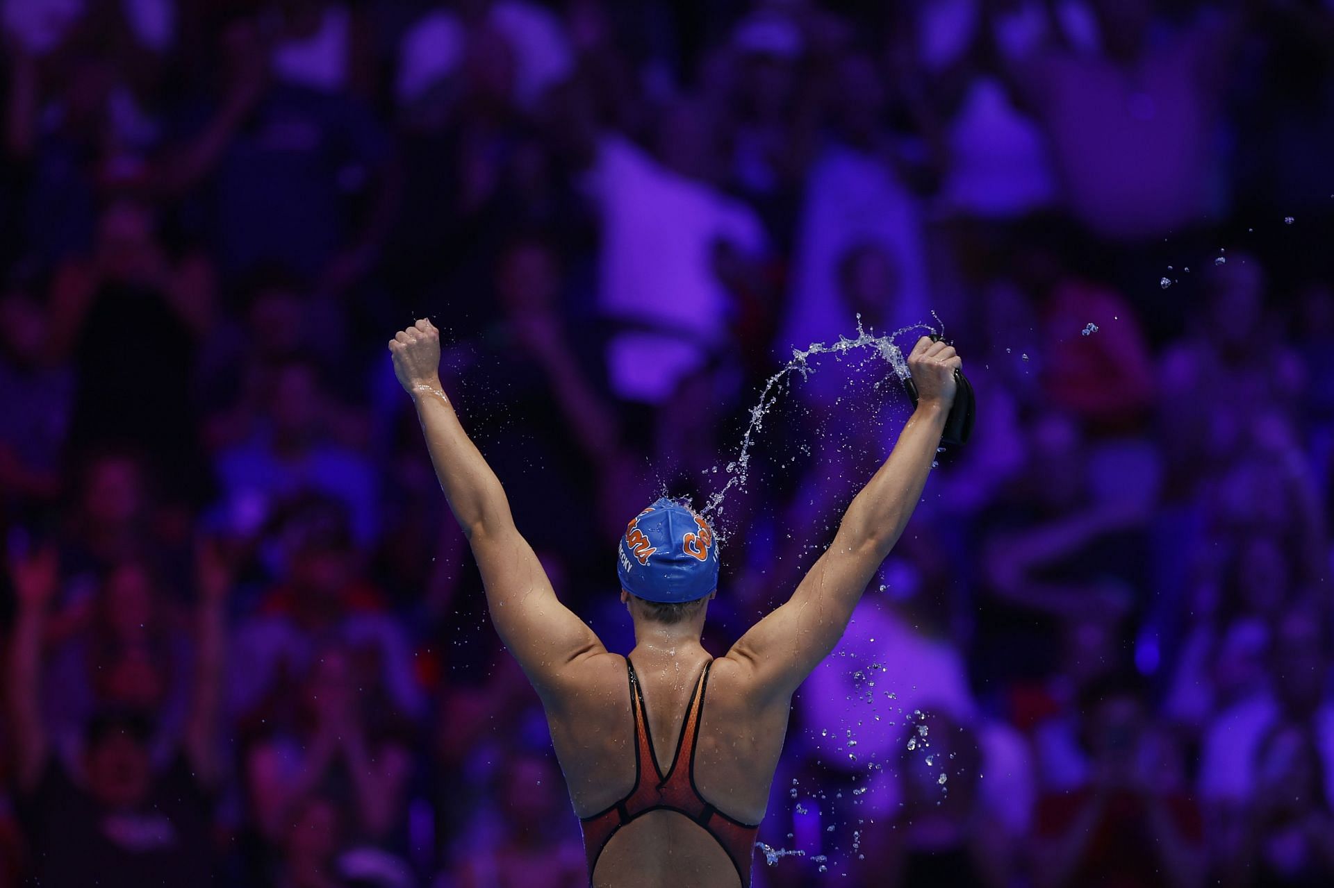 Katie Ledecky at the Paris Olympics 2024 Team Trials (Photo by Sarah Stier/Getty Images)