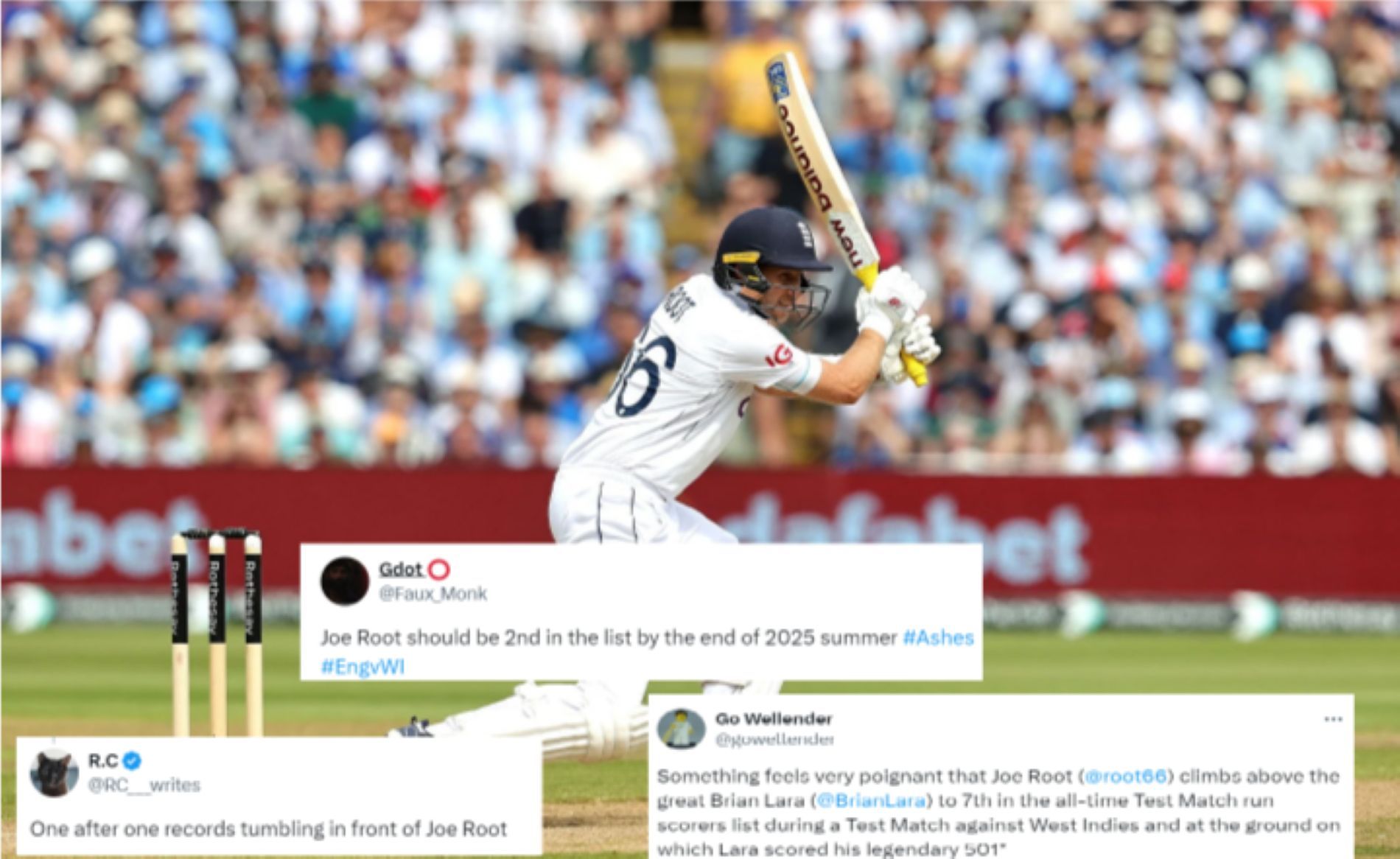 "Joe Root should be 2nd in the list by the end of 2025 summer" - Fans hail England star for overtaking Brian Lara in overall Test runs