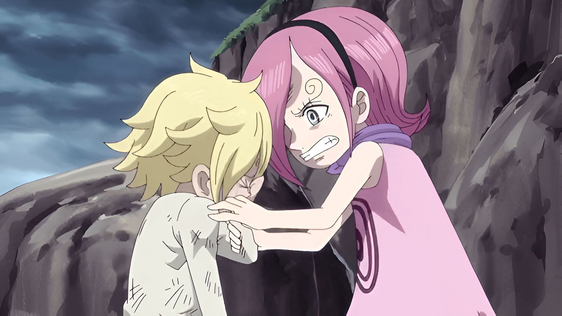 Reju telling Sanji to run away (Image via Toei Animation)