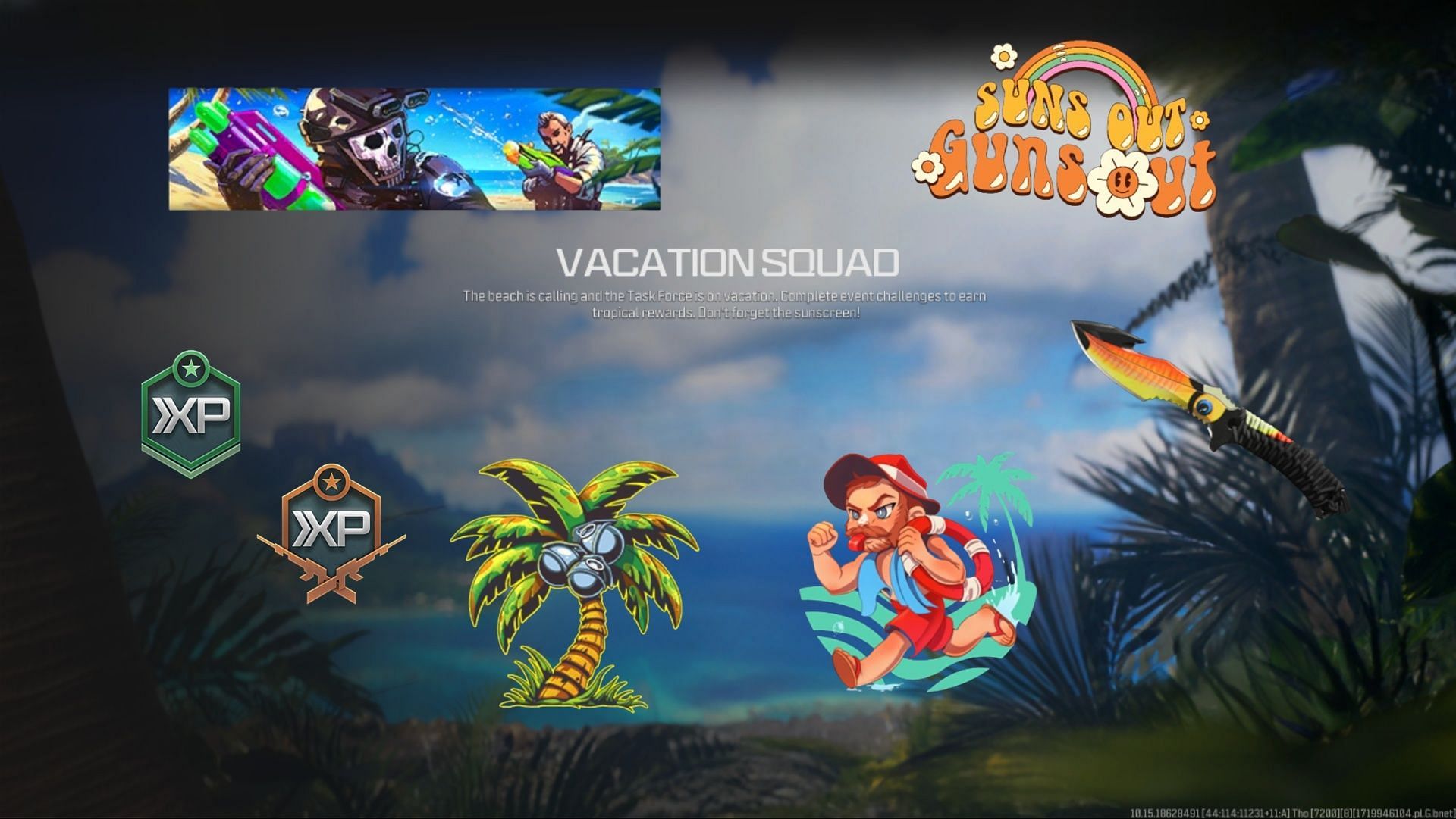 All rewards in the Vacation Squad event in Warzone and MW3 explored. (Image via Activision || Sportskeeda)