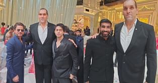 अनंत अंबानी की शादी में बाराती बने WWE दिग्गज The Great Khali, बॉलीवुड के बादशाह और बूम-बूम बुमराह के साथ दिया पोज