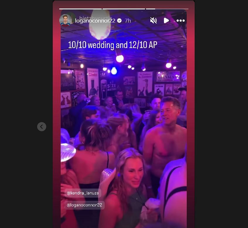 Logan O&#039;Connor shared another clip from after party