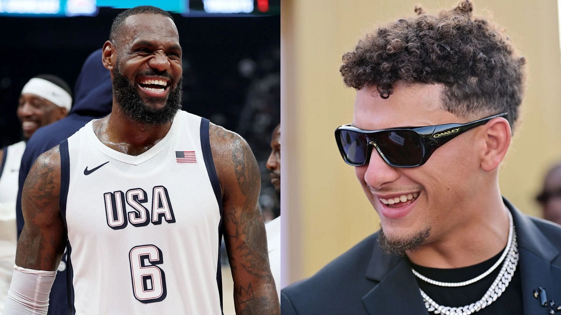 Patrick Mahomes reates to Lebron James, Team USA winning warmup game