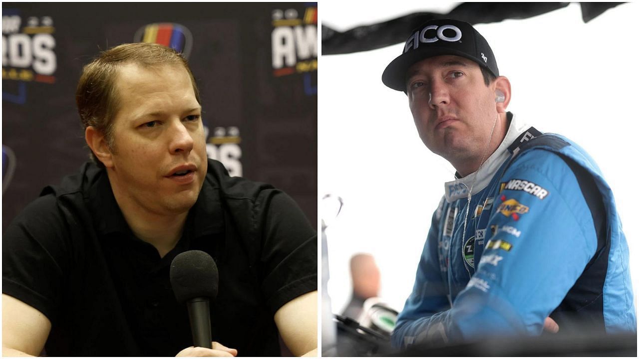 Brad Keselowski (L), Kyle Busch (R)