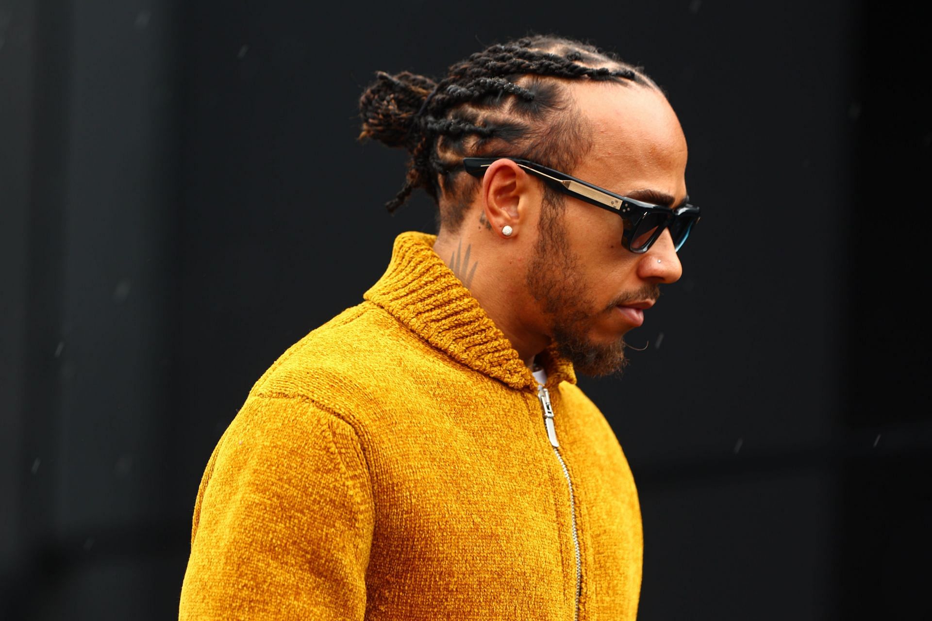 Lewis Hamilton of Great Britain and Mercedes walks in the Paddock during previews ahead of the F1 Grand Prix of Austria at Red Bull Ring on June 27, 2024 in Spielberg, Austria. (Photo by Clive Rose/Getty Images)