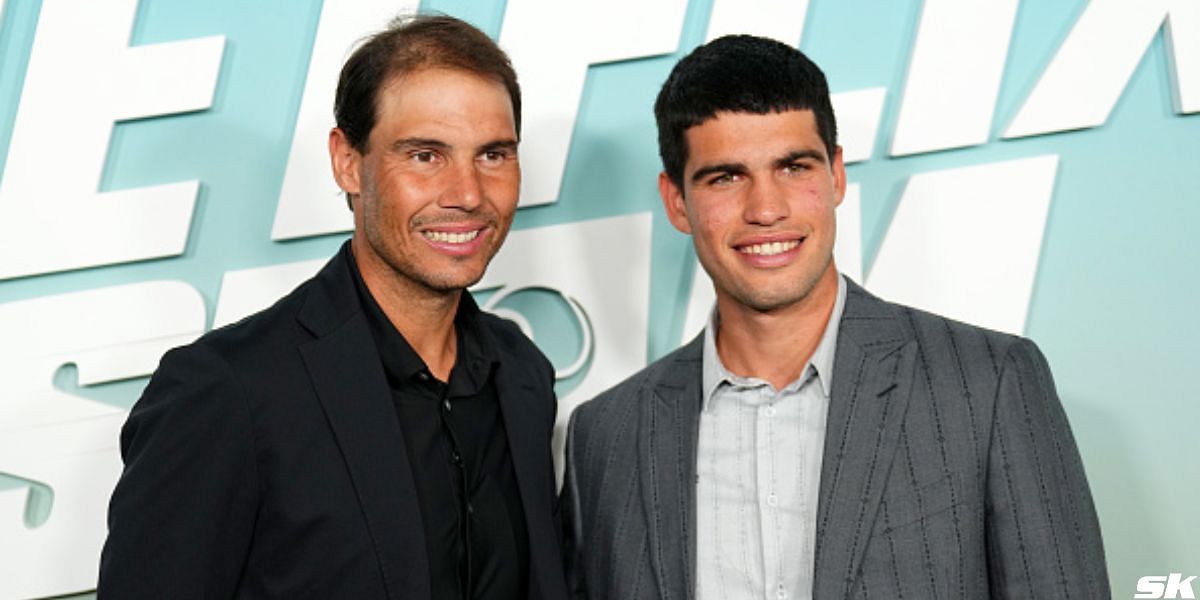 Rafael Nadal with Carlos Alcaraz [Image Source: Getty Images]