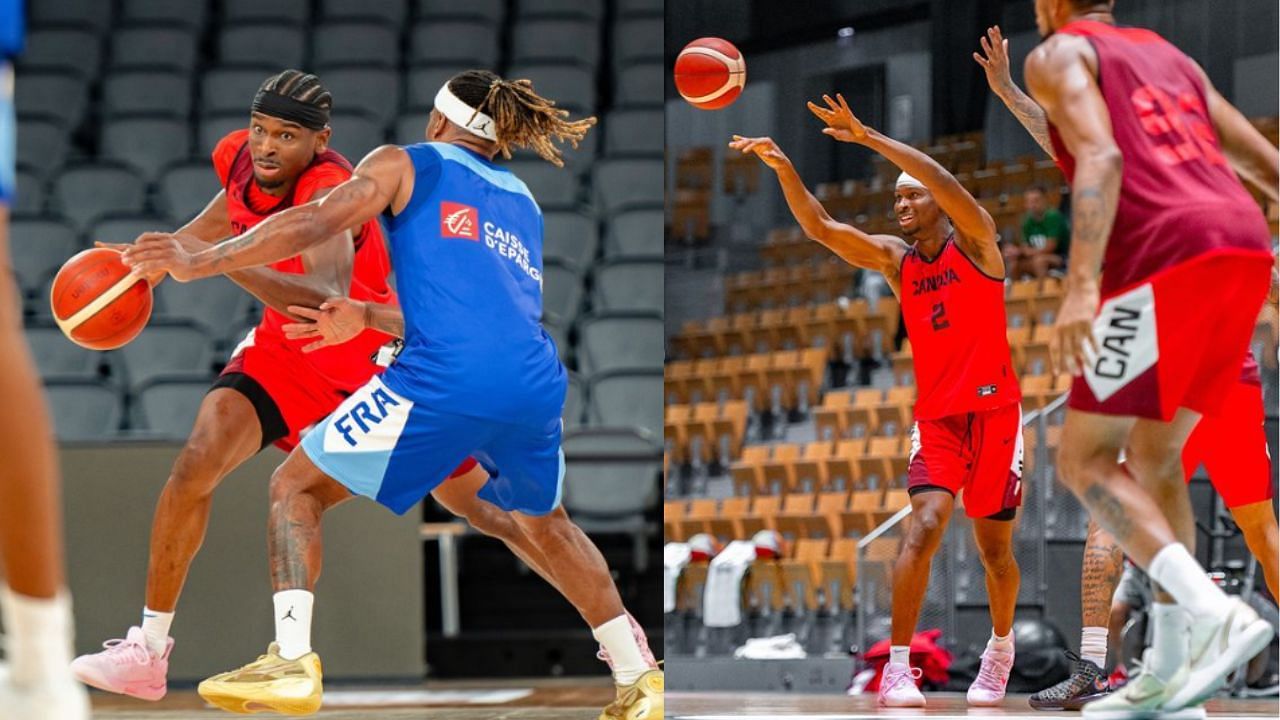 Shai Gilgeous-Alexander will lead Canada against France in an exhibition game on Friday. [photo: Canada Basketball IG]