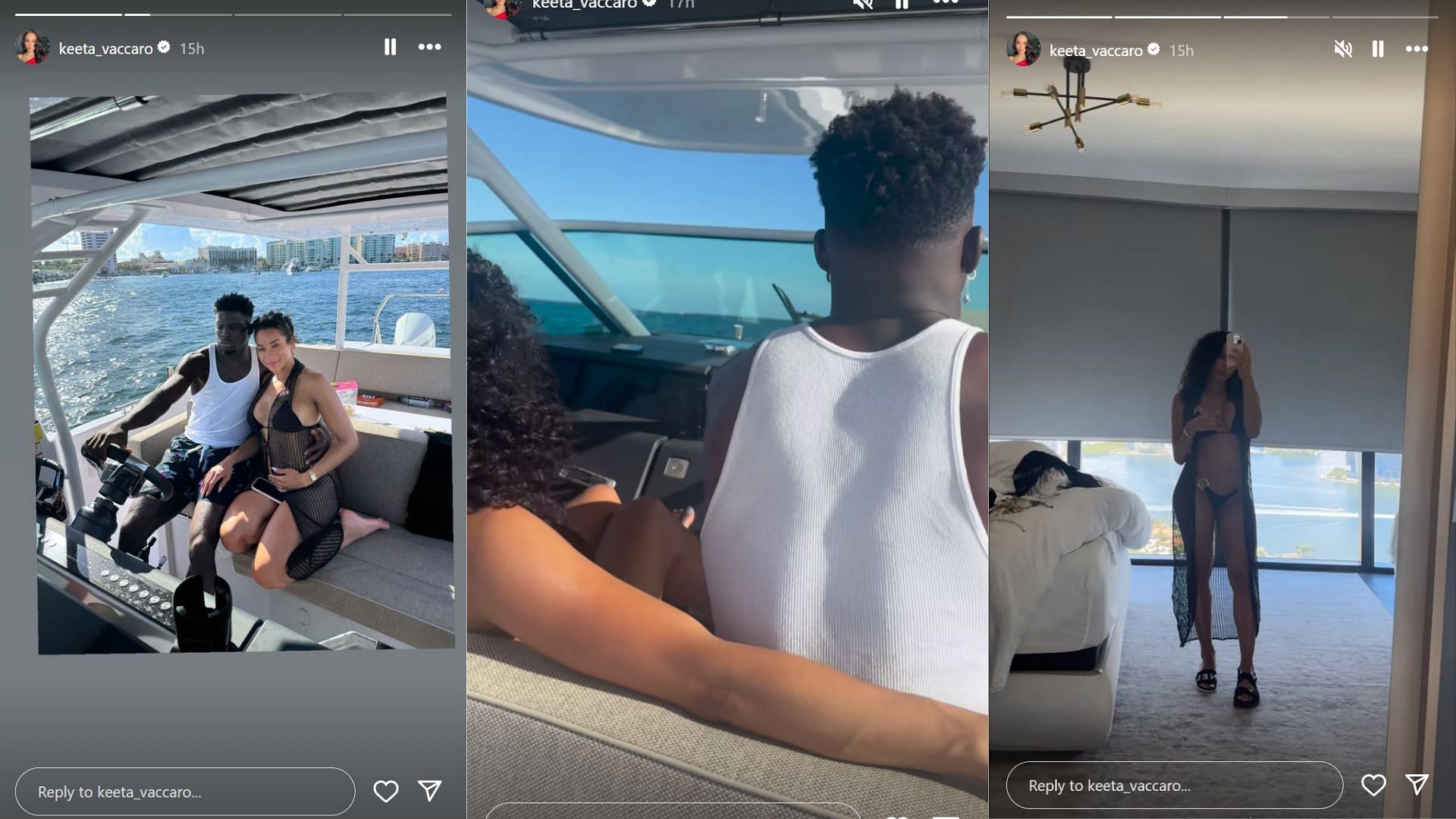 Tyreek Hill's wife Keeta recaps recent getaway with Dolphins star [Image credit: @keeta_vaccaro IG]