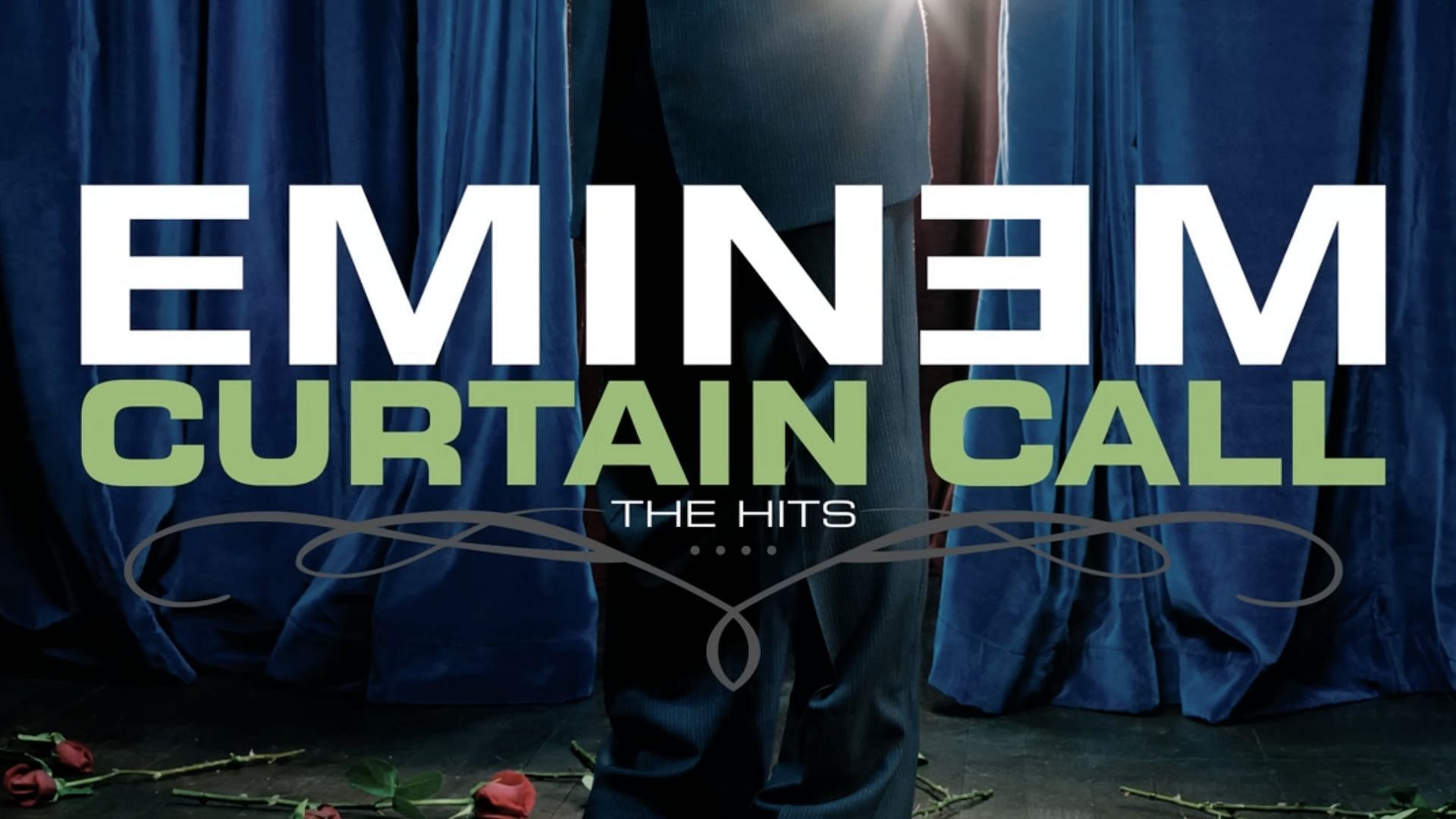 The official album cover for Marshall Mather&#039;s 2005 Greatest Hits LP &#039;Curtain Call: The Hits&#039; (Image via YouTube/@eminem)