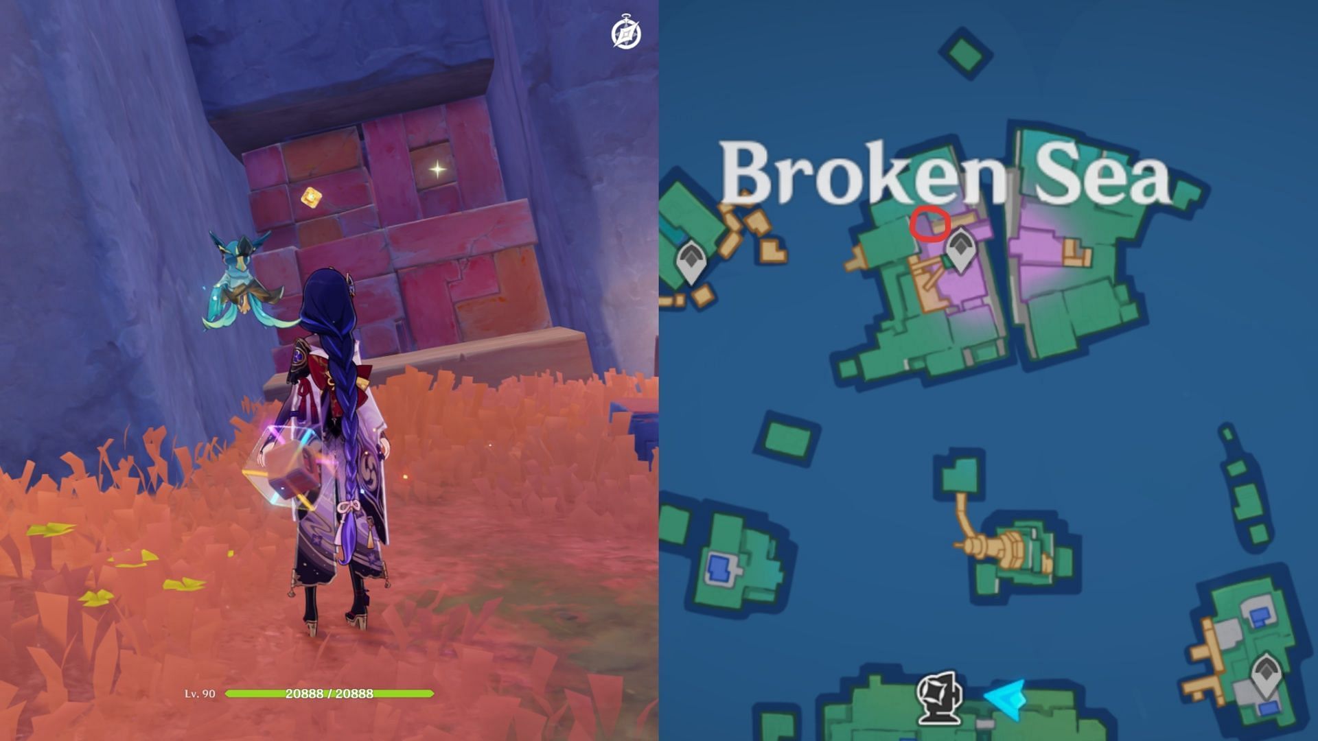 Puzzle #13 in Broken Sea (Image via HoYoverse)