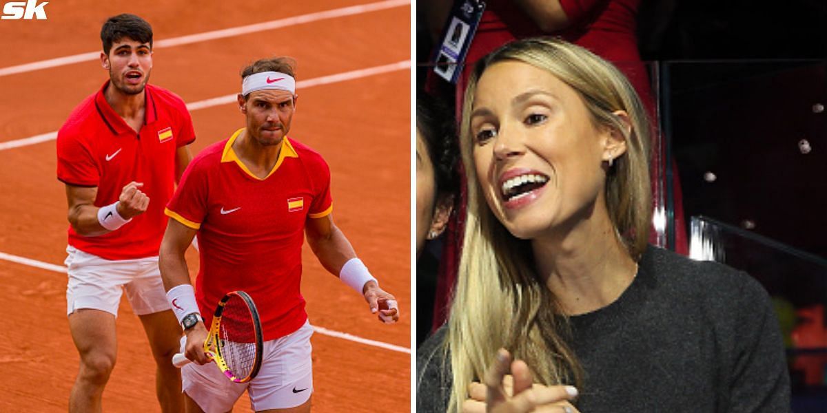 Carlos Alcaraz with Rafael Nadal (L) and Maribel (R) [Image Source: Getty Images]