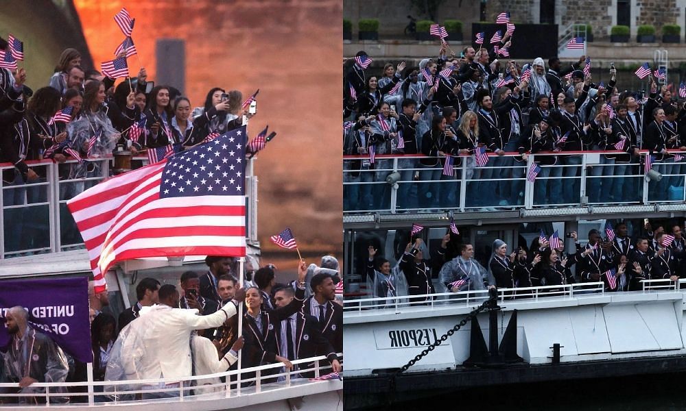 Team USA with the largest parade at the Paris Olympics 2024 