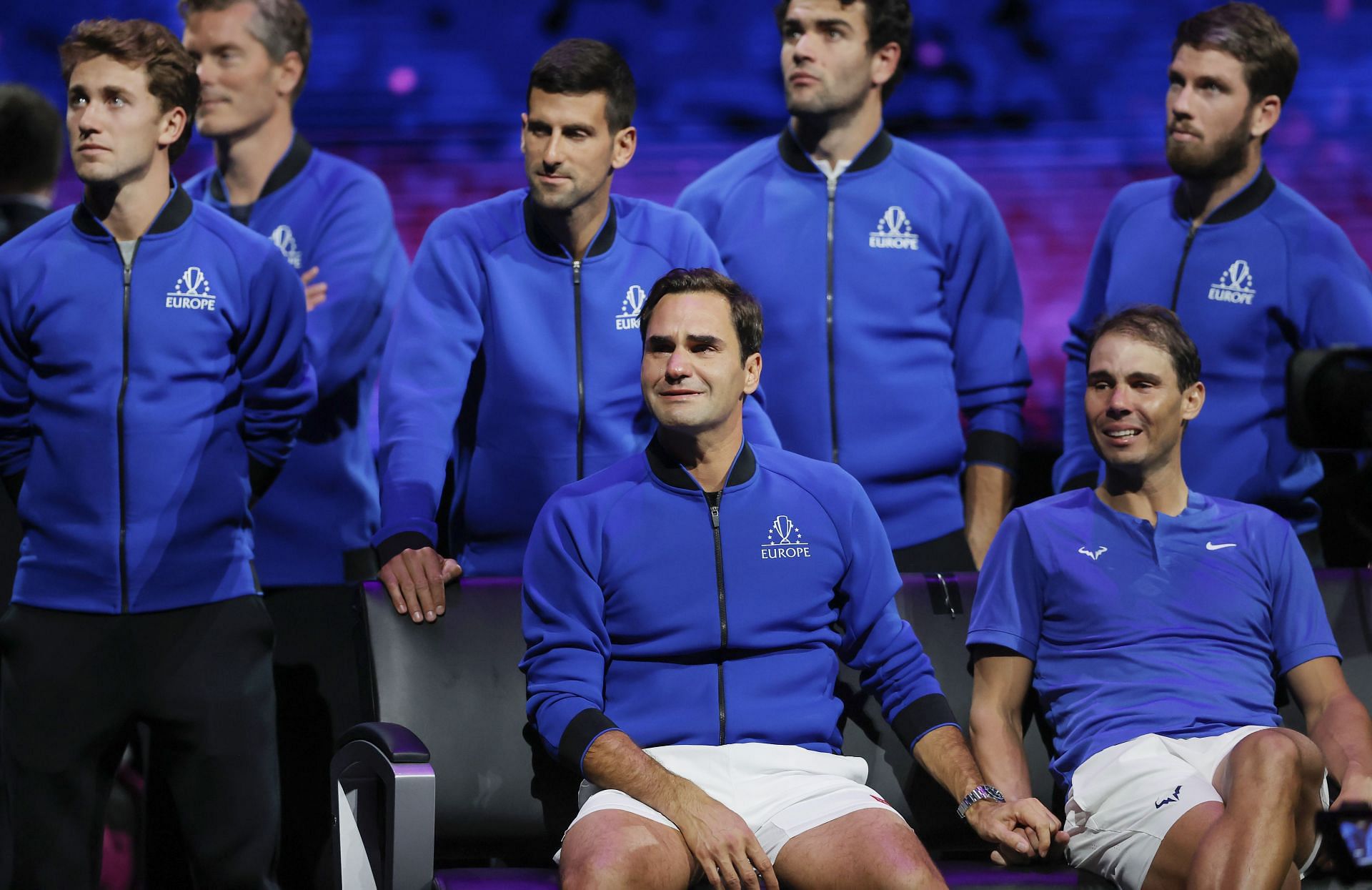 Roger Federer and Rafael Nadal at Laver Cup 2022 - Getty Images