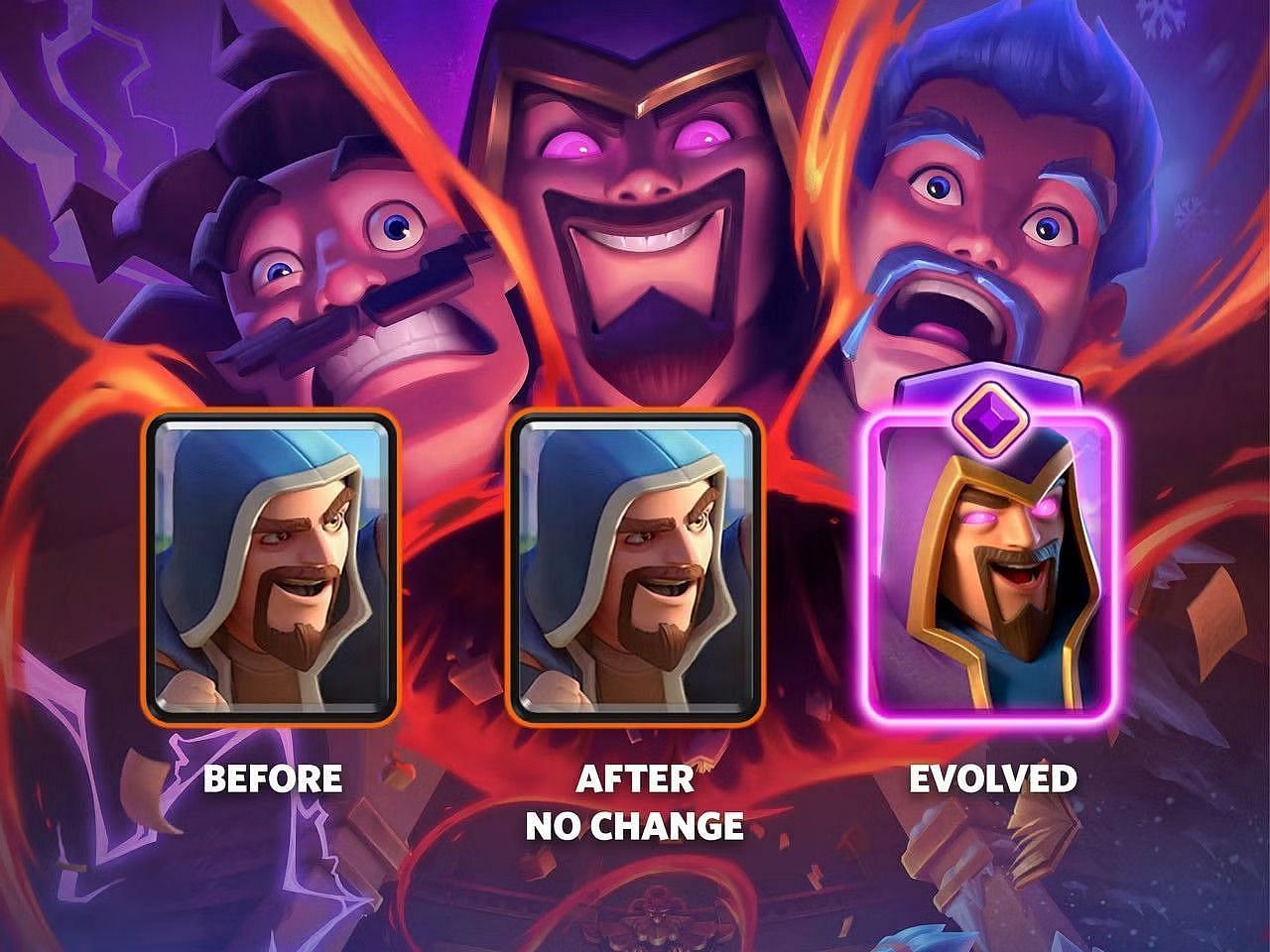 Wizard Evolution in Clash Royale (Image via Supercell || RoyaleAPI)