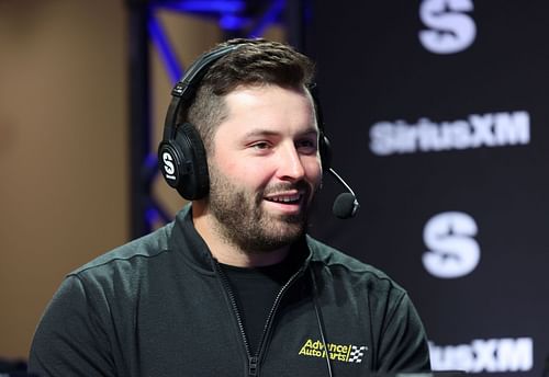 Baker Mayfield at SiriusXM at Super Bowl LVIII, February 7