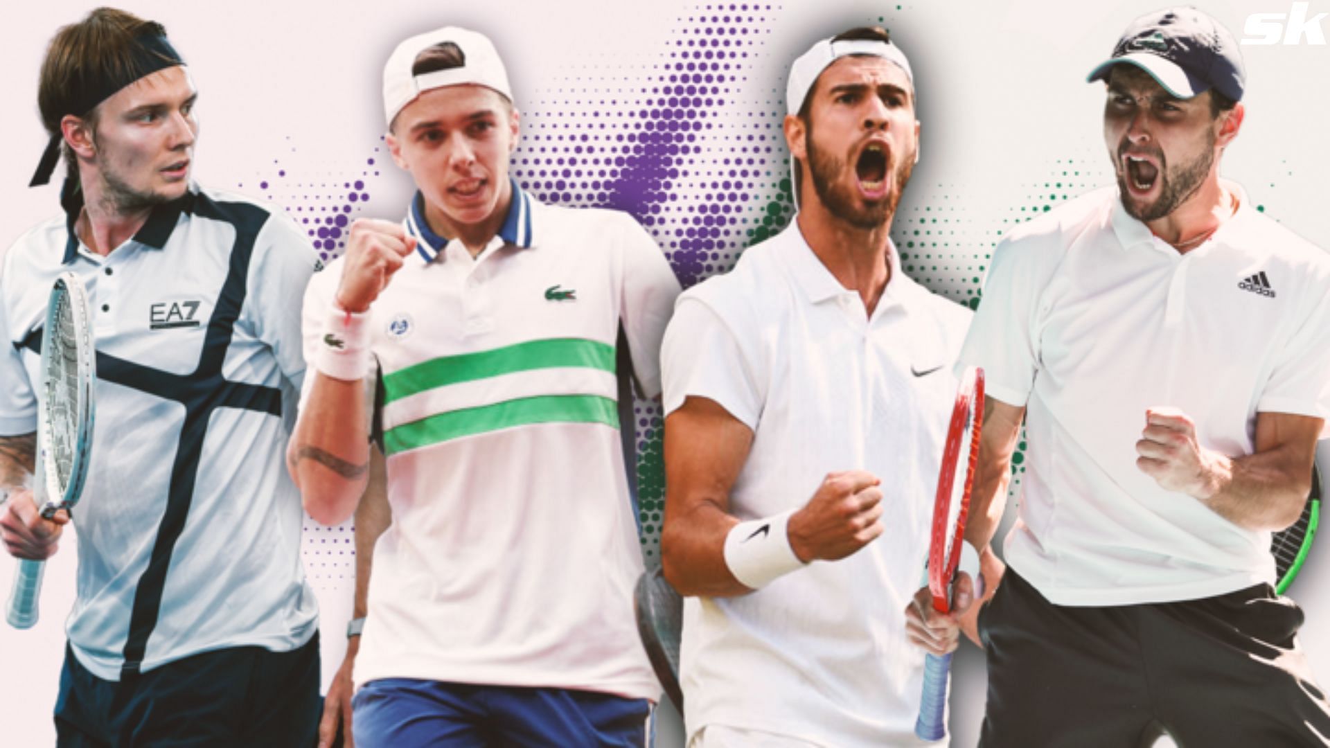 Alexander Bublik, Arthur Cazaux, Karen Khachanov, and Aslan Karatsev will be in action on Day 3 at the 2024 Wimbledon Championships (Picture: Getty)