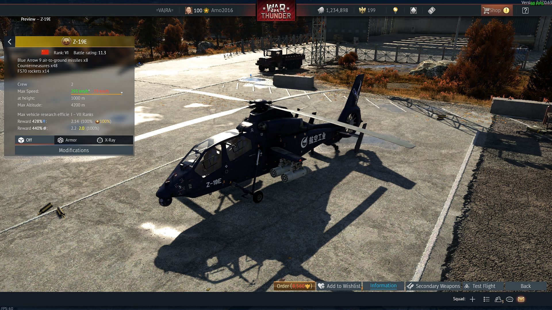 The Z-19E in War Thunder (Image via Gaijin Entertainment)